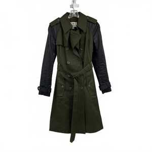 Altuzarra For Target Green/Black Trench Coat | Cotton Blend, Women M